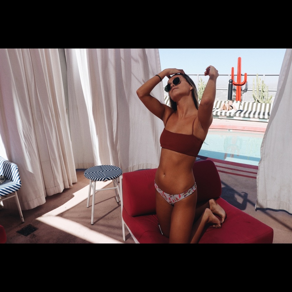 Rust Ribbed Bikini Top - Picture 2 of 2